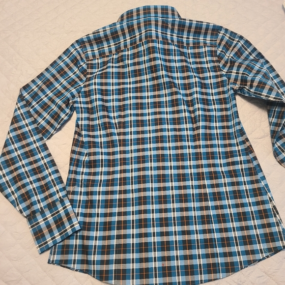 NWT Land's End Women Dress Office Work Trendy Non-iron Cotton Plaid Shirt Size 6 - Picture 3 of 8